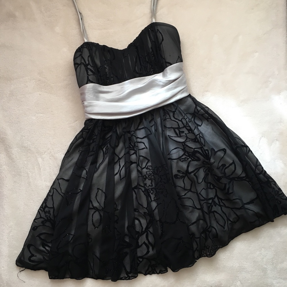Speechless Black and Silver Mini Dress Size XS